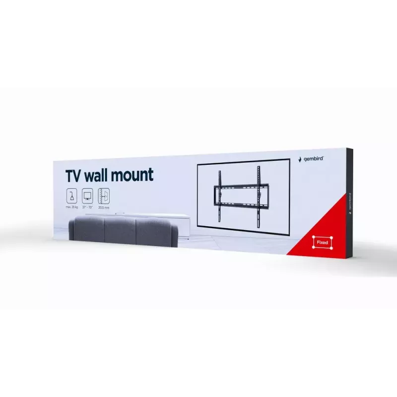 Suporte de TV Gembird WM-70F-03 preto 70 polegadas 35 kg de capacidade de carga