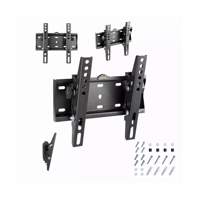 Gembird WM-42T-02 suporte de parede inclinável para TV de 23–42", inclinação -12°/+12°, VESA 75x75–200x200, máx. 30 kg, distância à parede 5,3 cm, aço, preto