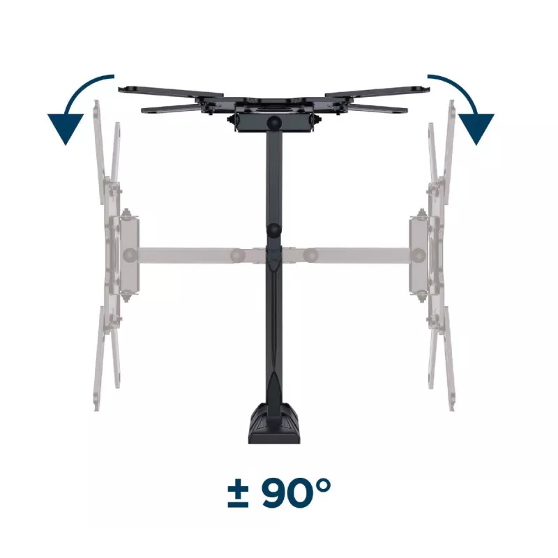 Suporte de parede para TV GEMBIRD Premium de movimento total, 32 a 55 polegadas, 32 kg