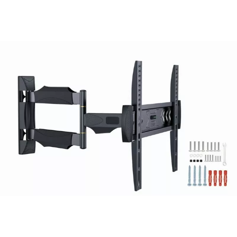 Gembird WM-55ST-02 suporte de parede articulado para TV de 32–55", VESA 100x100–400x400, inclinação de -5° a 8°, rotação ±90°, máx. 30 kg, aço, preto