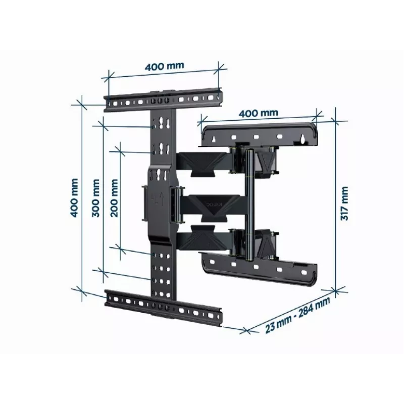 Suporte de parede para TV GEMBIRD de movimento total, 81,3 cm (32 polegadas) – 165,1 cm (65 polegadas)