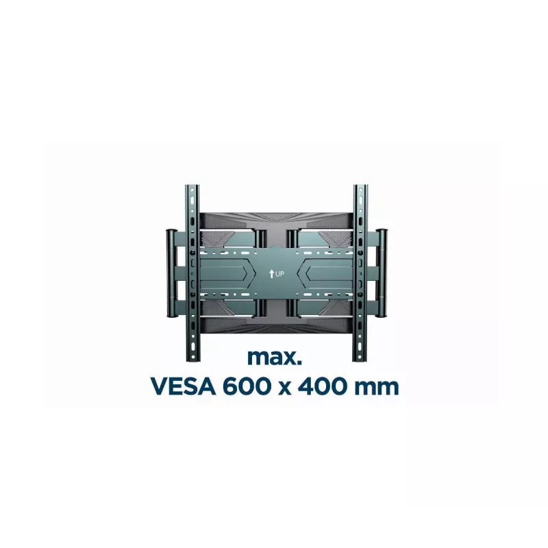 Suporte de parede para TV Gembird WM-80ST-01 aço para ecrãs de 40 a 80 polegadas, 50 kg, VESA 100×100–600×400, inclinável e orientável