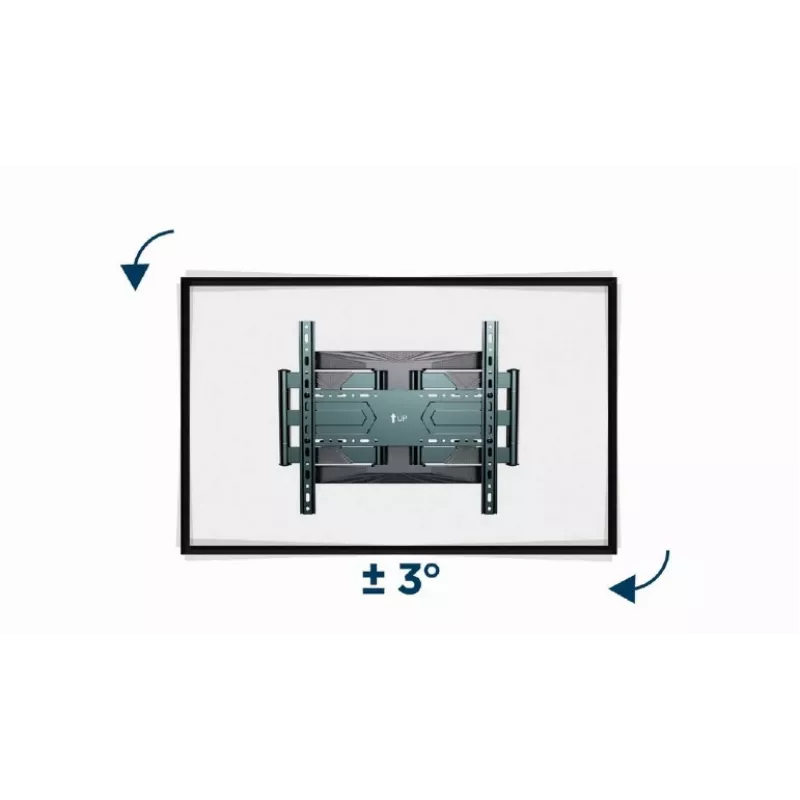 Suporte de parede para TV Gembird WM-80ST-01 aço para ecrãs de 40 a 80 polegadas, 50 kg, VESA 100×100–600×400, inclinável e orientável