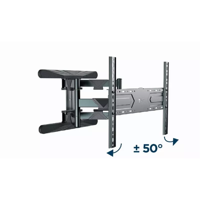 Suporte de parede para TV Gembird WM-80ST-01 aço para ecrãs de 40 a 80 polegadas, 50 kg, VESA 100×100–600×400, inclinável e orientável