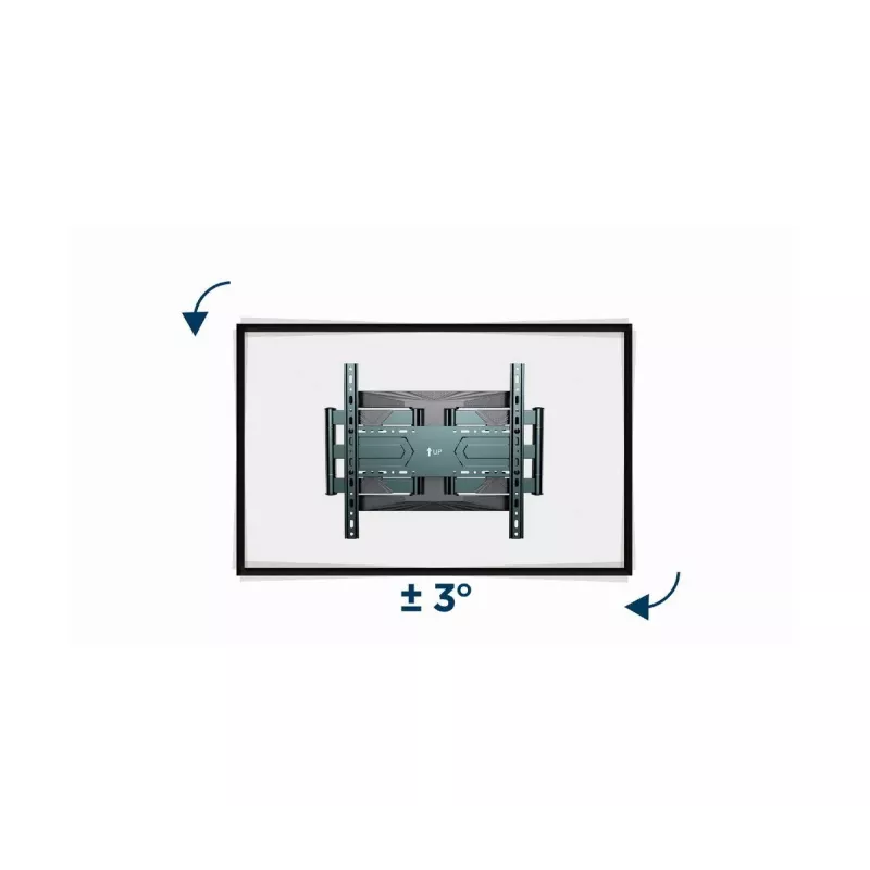 Suporte de parede para TV Gembird WM-80ST-01 aço para ecrãs de 40 a 80 polegadas, 50 kg, VESA 100×100–600×400, inclinável e orientável