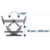 Suporte de parede para TV GEMBIRD rotativo de movimento total, 40 a 80 polegadas