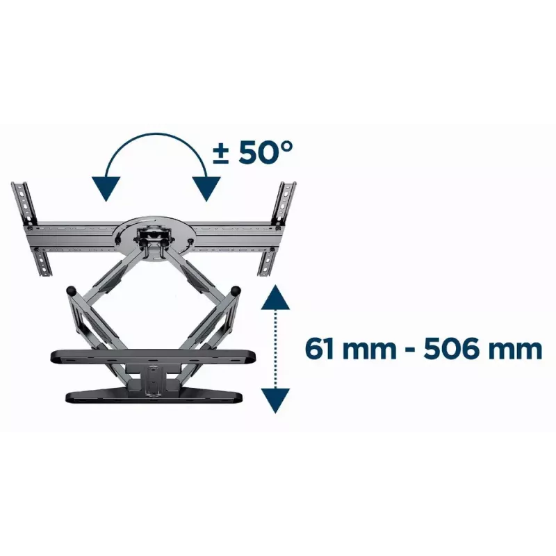 Suporte de parede para TV GEMBIRD rotativo de movimento total, 40 a 80 polegadas