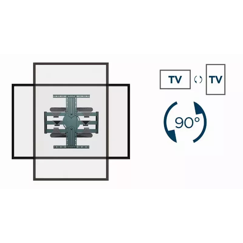 Suporte de parede para TV GEMBIRD rotativo de movimento total, 40 a 80 polegadas