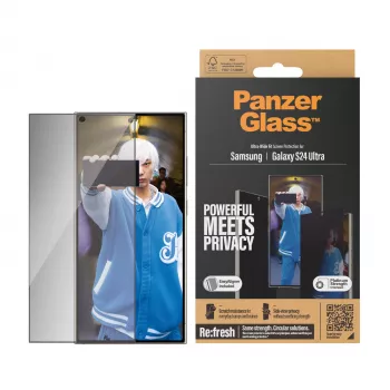 PanzerGlass ® Protetor de ecrã de privacidade Samsung Galaxy S24 Ultra | Ultra-Wide Fit com EasyAligner