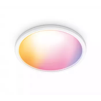WiZ Superslim Ceiling 32 W, Lâmpada de teto inteligente, Wi-Fi/Bluetooth, Branca, Wi-Fi 4 (802.11n), 802.11b, 802.11g, LED, Plástico