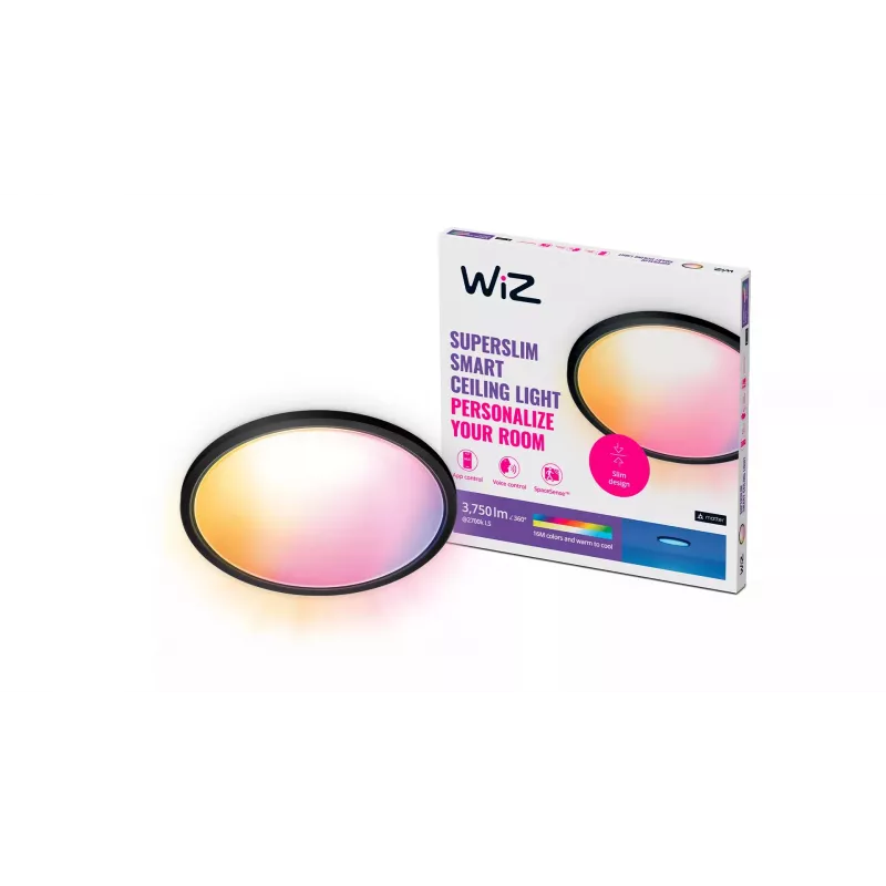 Lâmpada de teto inteligente wizarding world Superslim Ceiling 32 W, preta, 545×545×38 mm, 220–240 V