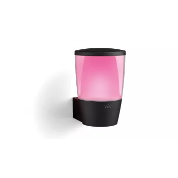 WiZ Wall Light ELPAS, Lâmpada de parede inteligente, Wi-Fi/Bluetooth, Preta, Wi-Fi 4 (802.11n), 802.11b, 802.11g, LED, Metal, Plástico