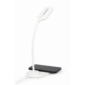 GEMBIRD Candeeiro de secretária com carregador sem fios, Branco