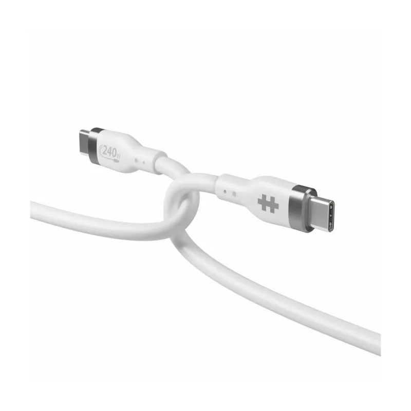 TARGUS Hyper Cabo de carregamento USB-C de silicone 240W de 2m - Branco