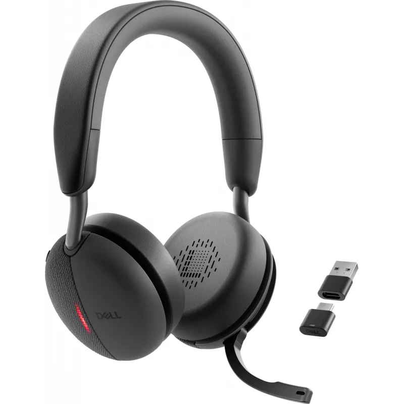 Headset sem fios com ANC DELL Pro Plus - WL5024, com fio e sem fios, aviação/controlo de tráfego aéreo, 20 - 20000 Hz, 219 g, headset, preto