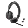 Headset sem fios DELL Pro - WL3024, com fio e sem fios, telefonia/música, 20 - 20000 Hz, 182 g, headset, preto