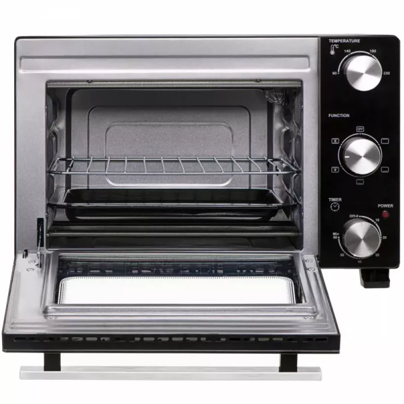 Forno de mesa elétrico Adler AD 6024 — compacto, capacidade de 22 l, 1300 W, preto