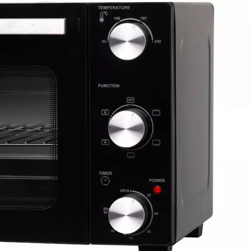 Forno de mesa elétrico Adler AD 6024 — compacto, capacidade de 22 l, 1300 W, preto