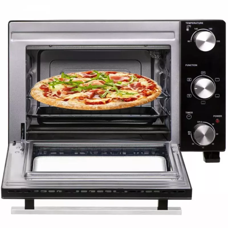 Forno de mesa elétrico Adler AD 6024 — compacto, capacidade de 22 l, 1300 W, preto