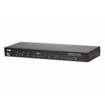 Comutador KVM ATEN 8 portas USB DVI com áudio, 2048 x 1536 píxeis, QXGA, 4,53 W, preto