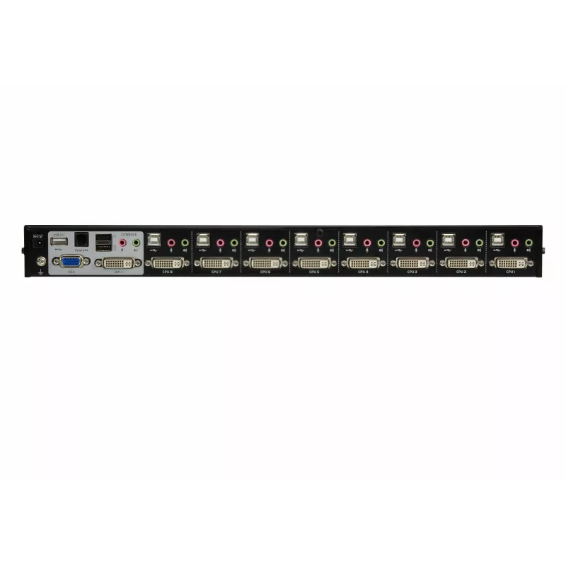 Comutador KVM ATEN 8 portas USB DVI com áudio, 2048 x 1536 píxeis, QXGA, 4,53 W, preto