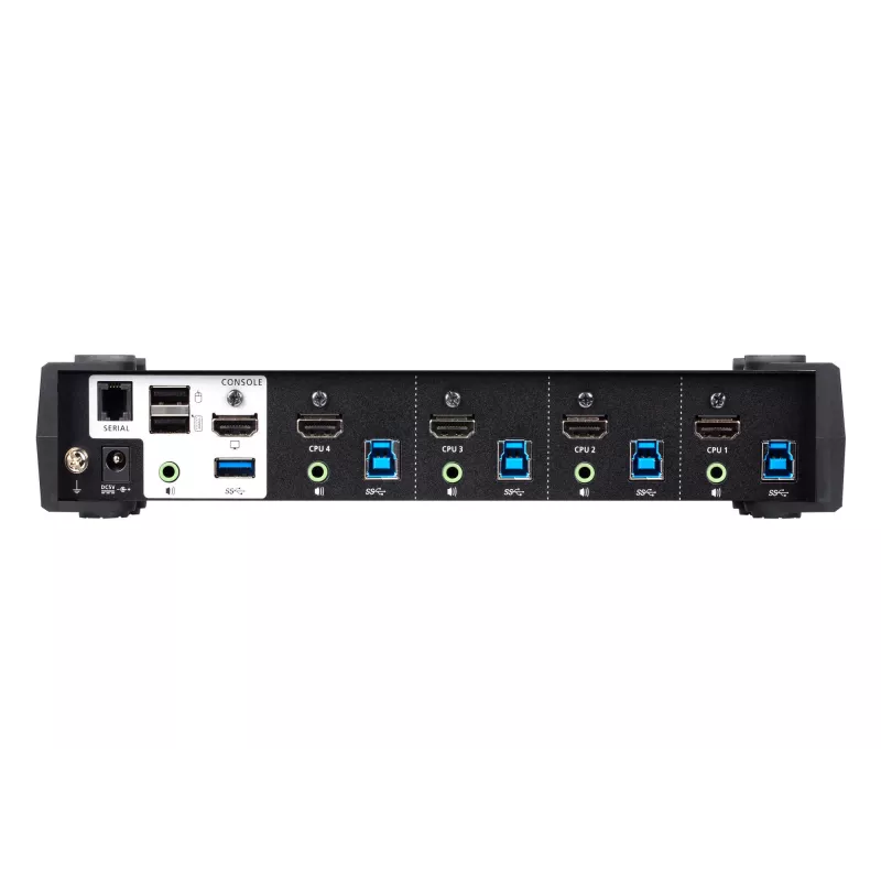 Comutador KVMP™ ATEN 4 portas USB 3.0 4K HDMI com modo de mistura de áudio
