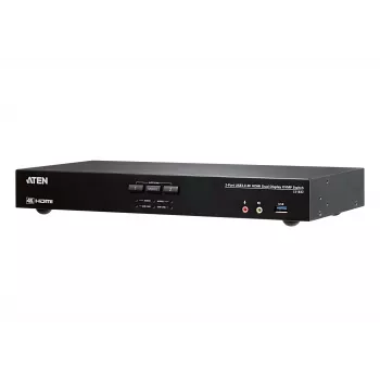 Comutador KVMP™ ATEN 2 portas USB 3.0 4K HDMI Dual Display, 4096 x 2160 píxeis, 4K Ultra HD, 3,17 W, preto