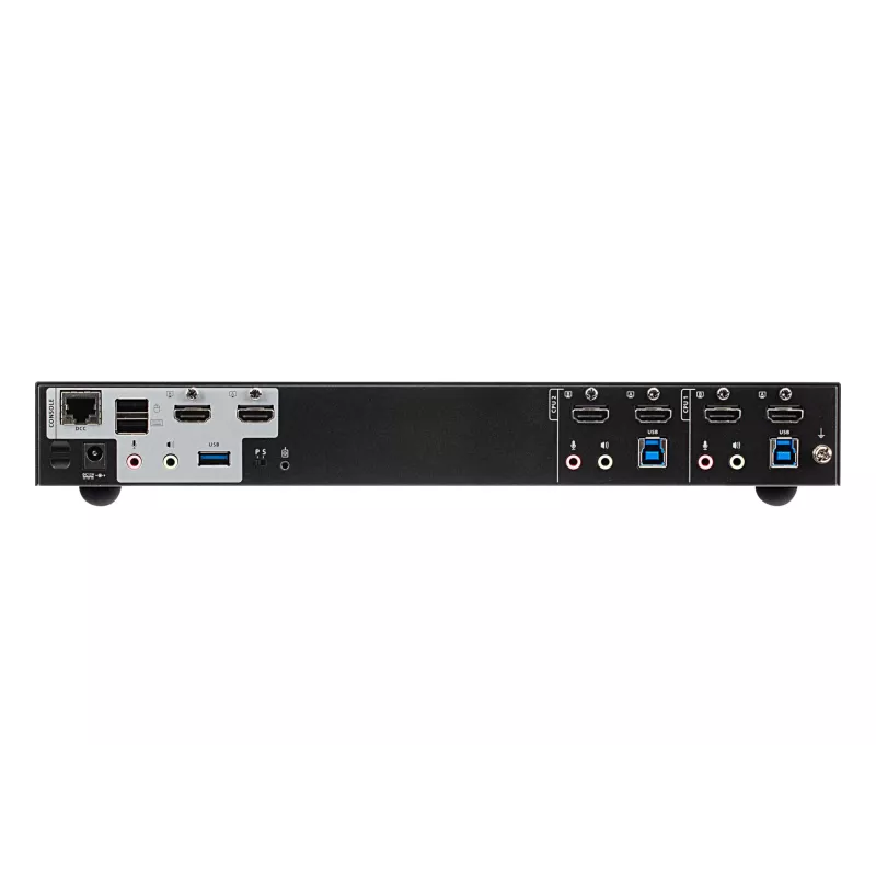 Comutador KVMP™ ATEN 2 portas USB 3.0 4K HDMI Dual Display, 4096 x 2160 píxeis, 4K Ultra HD, 3,17 W, preto