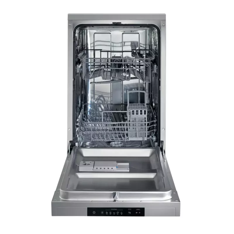 Máquina de lavar loiça de instalação livre Gorenje GS520E15S, estreita 45 cm, 9 conjuntos de louça, 47 dB, cinzento