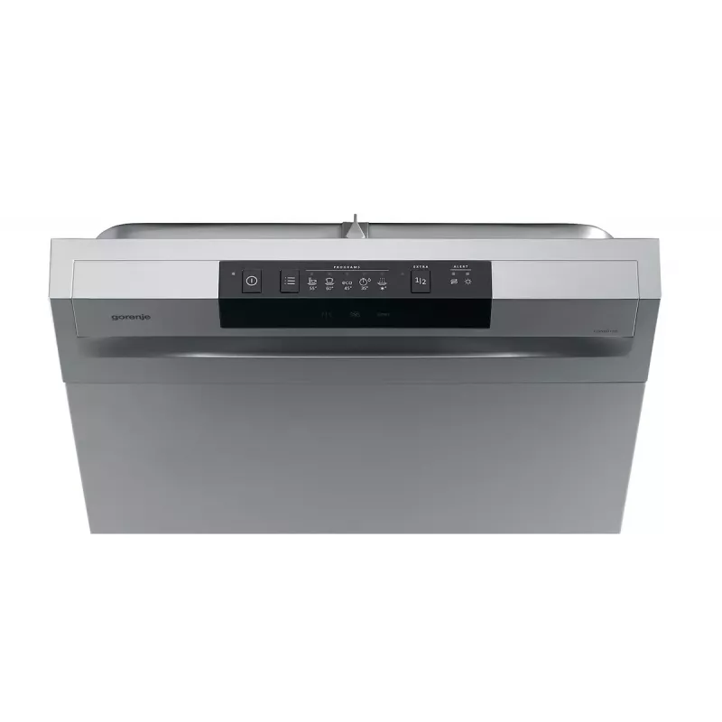 Máquina de lavar loiça de instalação livre Gorenje GS520E15S, estreita 45 cm, 9 conjuntos de louça, 47 dB, cinzento