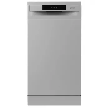 Máquina de lavar loiça de instalação livre Gorenje GS520E15S, estreita 45 cm, 9 conjuntos de louça, 47 dB, cinzento