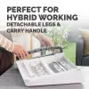 Apoio para os pés Fellowes sob a secretária - apoio para os pés ergonómico Breyta com superfície texturada - apoio para os pés para escritório e casa - Branco