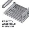 Apoio para os pés Fellowes sob a secretária - apoio para os pés ergonómico Breyta com superfície texturada - apoio para os pés para escritório e casa - Branco