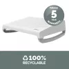 Apoio para os pés Fellowes sob a secretária - apoio para os pés ergonómico Breyta com superfície texturada - apoio para os pés para escritório e casa - Branco