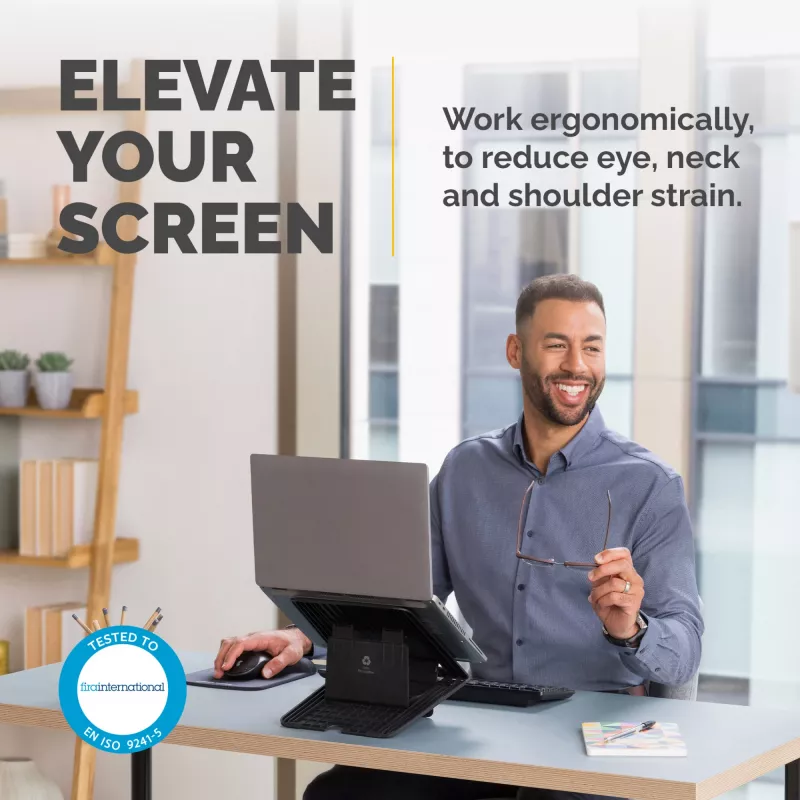 Suporte para portátil Fellowes para secretária - suporte para portátil ajustável Breyta