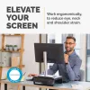 Suporte para monitor de computador Fellowes com 3 níveis de altura - elevação para monitor Breyta com gestão de cabos - suporte para monitor ergonómico ajustável para computador - Peso máx. 15 kg - Preto