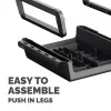Suporte para monitor de computador Fellowes com 3 níveis de altura - elevação para monitor Breyta com gestão de cabos - suporte para monitor ergonómico ajustável para computador - Peso máx. 15 kg - Preto
