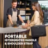 Mala para portátil Fellowes com suporte para portátil integrado - mala para portátil com fecho Breyta para trabalho híbrido e portáteis até 14 polegadas/4 kg - Preto