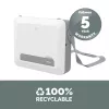 Mala para portátil Fellowes com suporte para portátil integrado – mala para portátil com fecho Breyta para trabalho híbrido e portáteis até 14 polegadas/4 kg – Branco