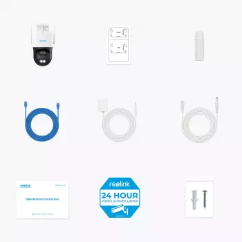 Câmara de vigilância IP Reolink TrackMix W760 4K, 8 MP, 3840×2160, Wi‑Fi e Ethernet, PTZ (rotação 355°, inclinação 90°), visão noturna 30 m, IP65