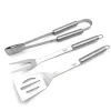 Conjunto de utensílios para grelhar Adler AD 6728 — 3 peças, espetos e garfo em aço inoxidável