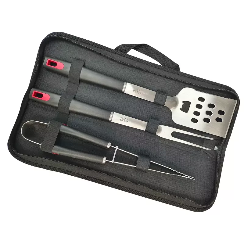 Conjunto de utensílios para grelhar Adler AD 6727 — aço inoxidável, 4 peças