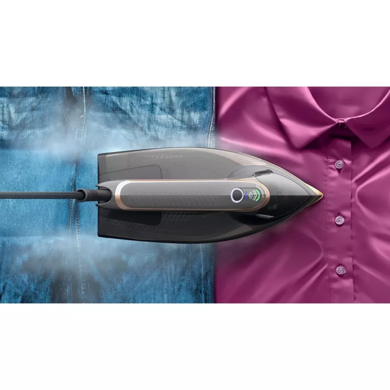 Ferro de engomar Philips DST8041/80 Ferro a vapor sola SteamGlide Elite 3000 W preto