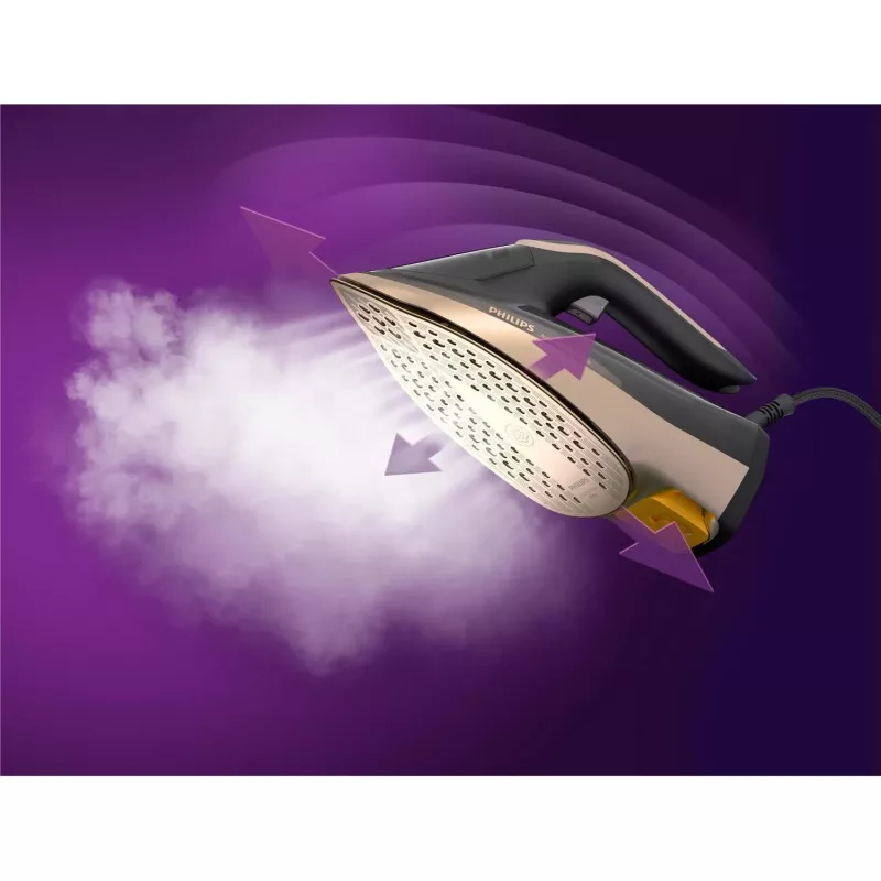 Ferro de engomar Philips DST8041/80 Ferro a vapor sola SteamGlide Elite 3000 W preto