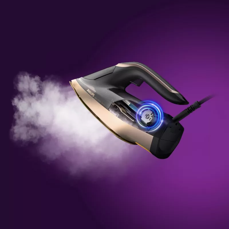 Ferro de engomar Philips DST8041/80 Ferro a vapor sola SteamGlide Elite 3000 W preto