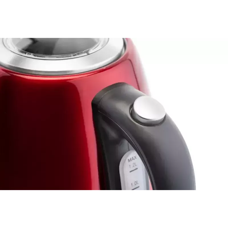 Chaleira elétrica ETA 1,2 L 2100 W vermelho — aço inoxidável, indicador de nível de água