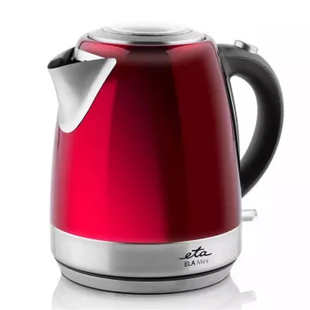 Chaleira elétrica ETA 1,2 L 2100 W vermelho — aço inoxidável, indicador de nível de água
