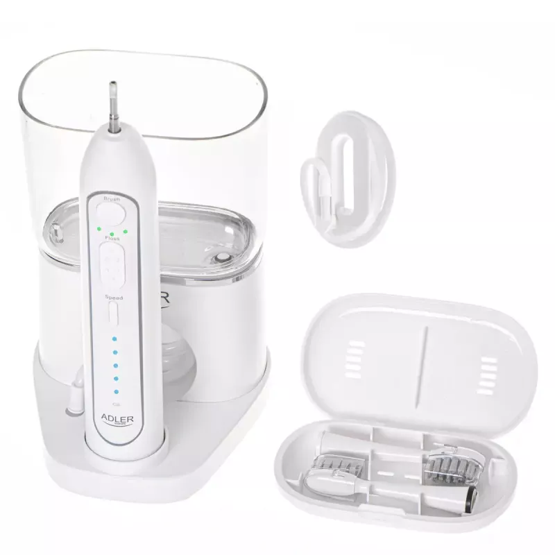 Escova de dentes Adler 2-em-1 fio dental elétrico Sonic Brush AD 2180w