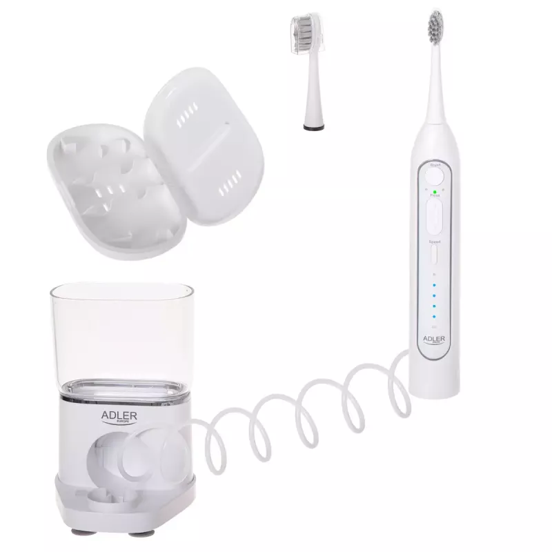 Escova de dentes Adler 2-em-1 fio dental elétrico Sonic Brush AD 2180w