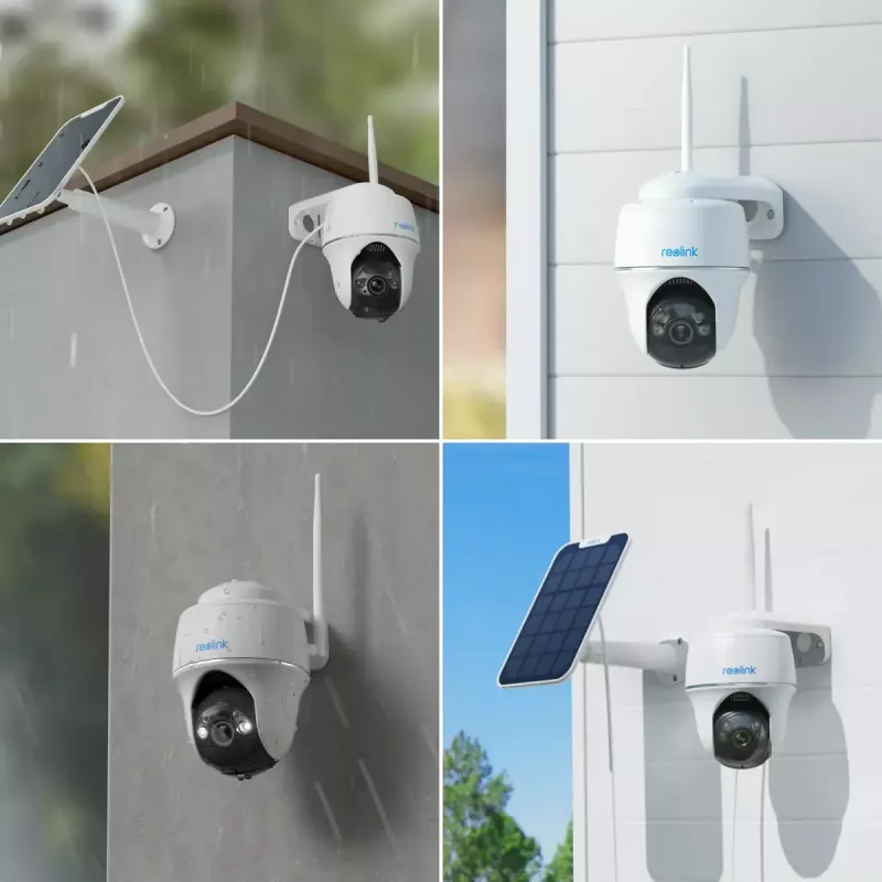Câmara de vigilância IP Reolink Argus Series B430 — 5 MP, sem fios, bateria/solar 6000 mAh, dome, interior/exterior, PIR, rotação 355°, inclinação 140°